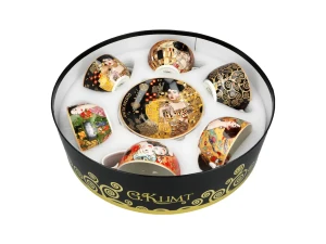 CARMANI Kpl. 6 filiżanek 230 ml w okrągłym pudełku - G. Klimt