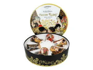 CARMANI Kpl. 6 kubków w okrągłym pudełku - G. Klimt