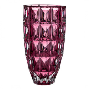 BOHEMIA DIAMOND PINK KRYSZTAŁOWY WAZON 280MM