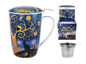 CARMANI Kubek z sitkiem i przykrywką - inspirowany malarstwem V. van Gogh
