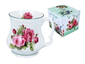 CARMANI Porcelanowy Kubek Babuni - Róże