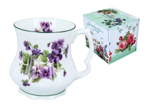 CARMANI Porcelanowy Kubek Babuni - Bratki