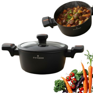 ZWIEGER RED LINE Garnek z pokrywką Aluminiowy TitanEX Indukcja 20 cm 1,8 l