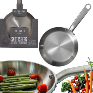 SKOTTSBERG PATELNIA ZE STALI NIERDZEWNEJ STAINLESS STEEL 24 CM INDUKCJA K3