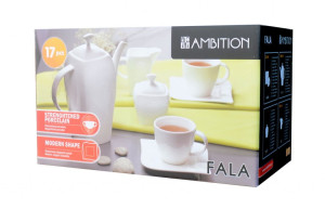 Ambition komplet kawowy 17-elementowy 220 ml Fala