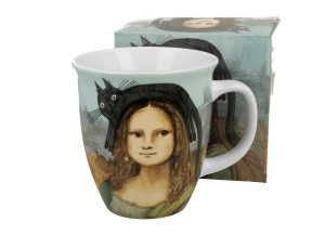 DUO Kubek 650 ml Koci Świat MONA LISA Z KOTEM