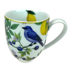 Kubek porcelanowy Bogucice CAPRI 400 ml w kwiaty z cytrynami