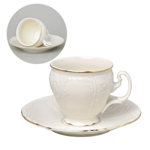 THUN Bernadotte Ivory Gold filiżanka ze spodkiem 240 ml
