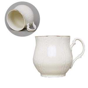 Kubek porcelanowy Thun Bernadotte Ivory & Gold 310 ml