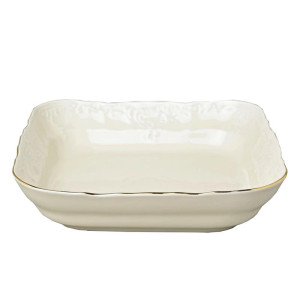 Salaterka kwadratowa 25 cm Bernadotte Ivory Gold porcelana