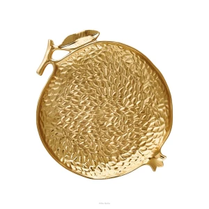 Villa Italia Talerzyk deserowy złoty 21,5 cm porcelanowy GRENADE GOLD
