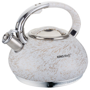 Czajnik tradycyjny nierdzewny 3l biały-złoty Kinghoff KH-1066