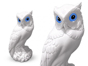 Figurka sowa 15 cm – symbol Ateny grecki alabaster