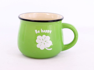 Kubek jasna zielleń -Be happy mały