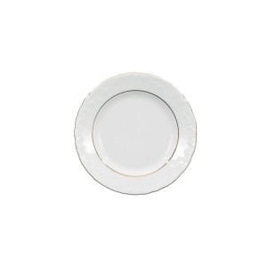 Talerz deserowy 17 cm 6 szt Rococo Ćmielów Rococo Złota Linia