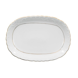 Półmisek 33 cm Rococo Ćmielów Złota Linia