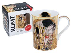 Kubek Classic New- G.Klimt - The Kiss tło kremowe