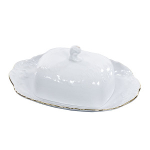 Maselnica porcelanowa Ćmielów Rococo Złota Linia 3604