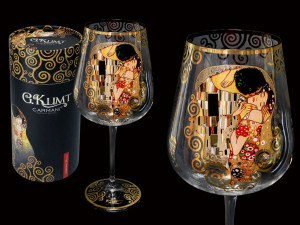 Kieliszek do wina - Klimt Pocałunek