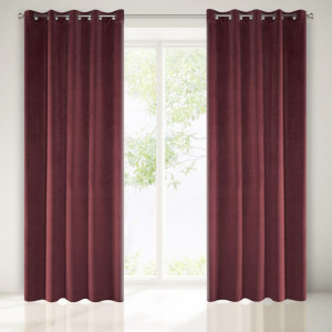 Zasłona gotowa Villa ciemny bordowy 140 x 250 cm Eurofirany