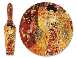 Talerz deserowy z łopatką dec:G.Klimt - Adele Bloch - Bauer śr.30cm /box