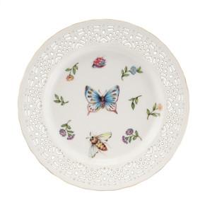 Villa Italia LEDA IVORY talerz deserowy ażurowy 19 cm