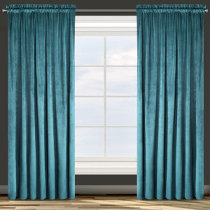 Zasłona gotowa Rosa 135 x 270 cm ciemny turkus Design91