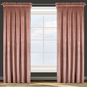 Zasłona gotowa Rosa 135 x 270 cm ciemny róż Design91