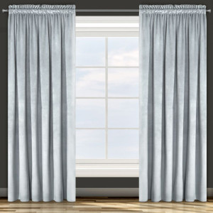 Zasłona gotowa Rosa 135 x 270 cm srebrny Design91
