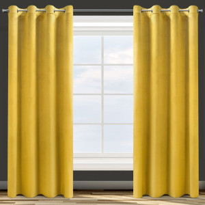 Zasłona gotowa Rosa 140 x 250 cm musztarda Design91