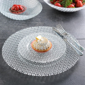 Villa Italia DIAMOND Talerz do ciasta 34 cm przeźroczysty