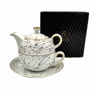 Zestaw Tea For One Filiżanka + Czajnik 300ml Zodiac White Bogucice