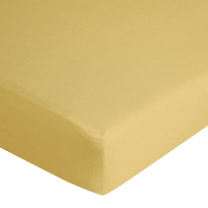 Prześcieradło Jersey z gumką 90x200 cm Musztardowe