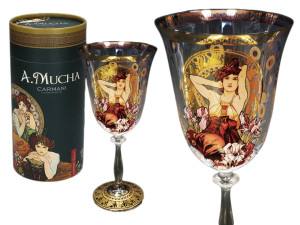 Kieliszek do wina A. Mucha Kamienie szlachetne Ametyst CARMANI