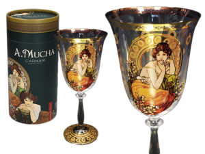 Kieliszek do wina A. Mucha Kamienie szlachetne Topaz CARMANI