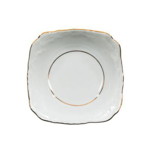 Salaterka kwadratowa 14 cm Rococo Ćmielów Złota Linia
