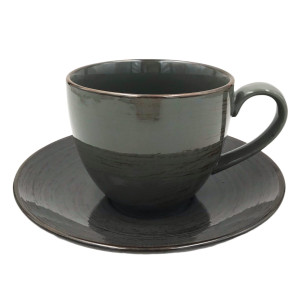 Alumina Bogucice Nostalgia Onyx Filiżanka ze spodkiem 300 ml
