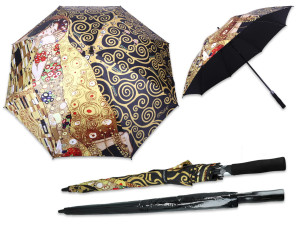 Parasol automatyczny G. Klimt Pocałunek i Drzewo życia CARMANI