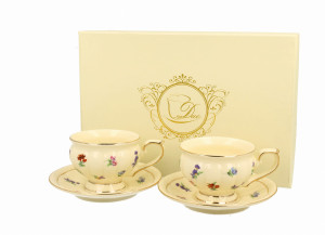 Filiżanki espresso ze spodkami 120 ml komplet 2 szt England