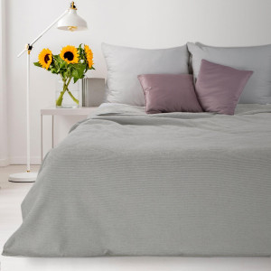 Koc narzuta AMBER Boho 180x220 Srebrny