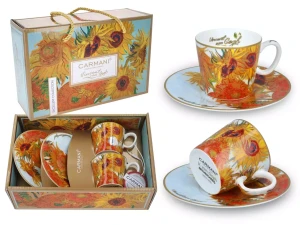 CARMANI Kpl. 2 filiżanek espresso 100 ml Słoneczniki