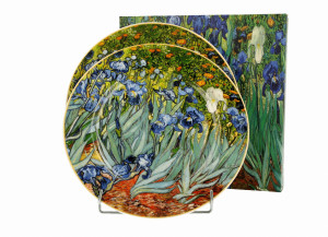 Komplet 2 talerze deserowe Irises inspired by Van Gogh