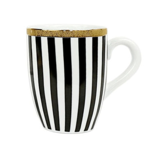 Kubek porcelanowy Serko Bogucice Paski 300 ml