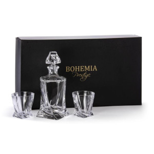 Zestaw do whisky Karafka + 6 szklanek Quadro Bohemia Prestige