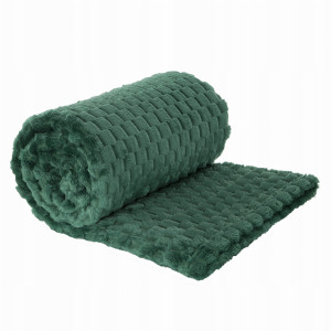 Koc narzuta pled CINDY6 z efektem 3D 150x200 C.Zielony