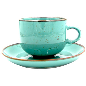 Alumina Rustic Green Filiżanka ze spodkiem 250 ml