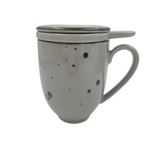 Alumina Bogucice Cottage Grey Kubek z zaparzaczem 400 ml
