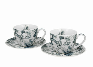 2 Filiżanki ze spodkami ORIENT BLUE