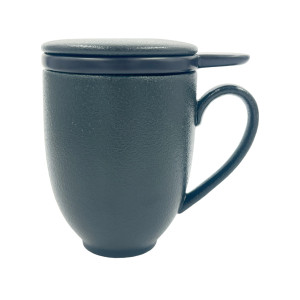 Alumina Terra Black Kubek z zaparzaczem 400 ml