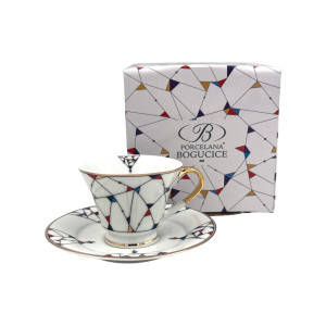 Filiżanka ze spodkiem espresso Arlekin 90 ml Bogucice